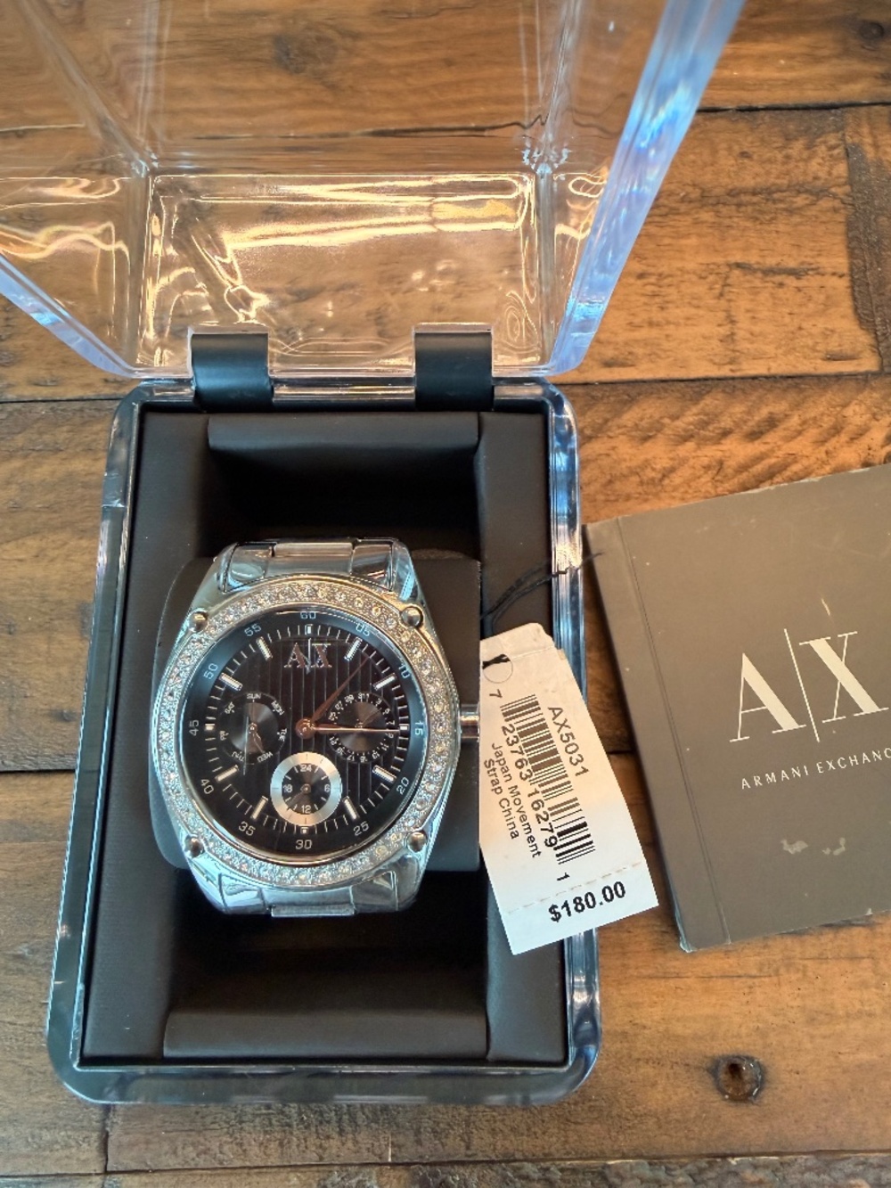 Armani Exchange AX5031 Silver Crystal Bezel Multifunction Watch A|X